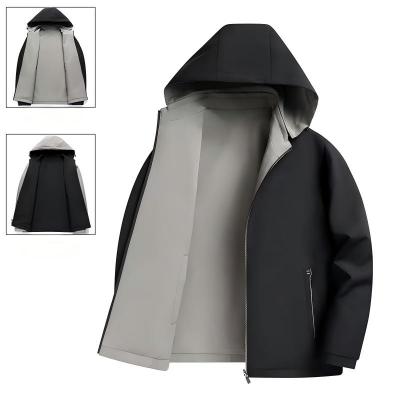 Men's reversible hooded jacket
